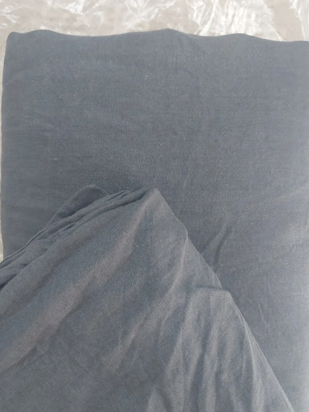 Quince Linen Charcoal Duvet Cover & 2 Sham Set! Full/ Queen (656)